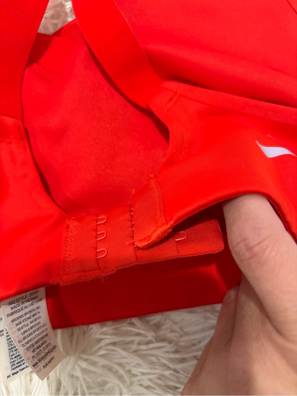Brooks Red Racerback Sports Bra - Picture 7 of 7